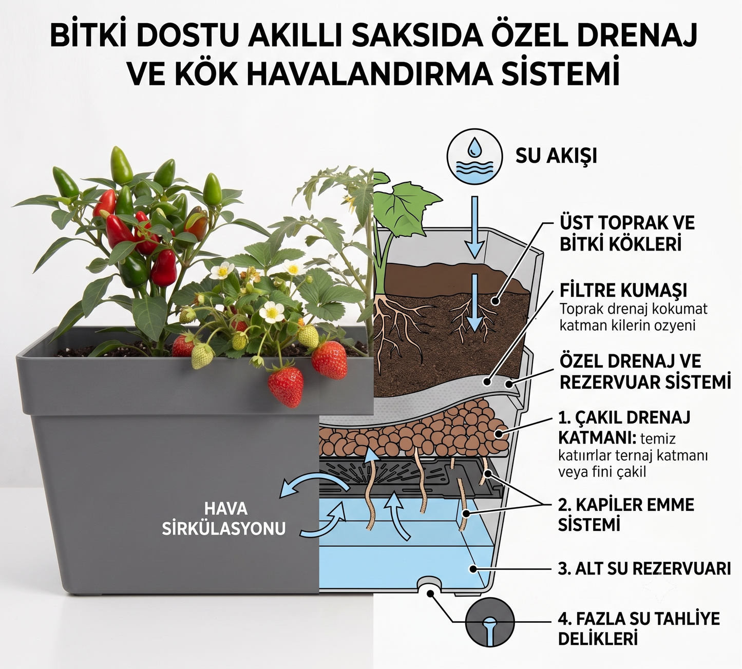 HasatPod 10 Litre Bitki Saksısı